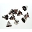 Antique Silver Pewter Jewelry Cones with Swirl Detail 10 pieces 