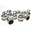 10 Silver Pewter Bell End Caps with 5.5mm Opening 