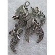 Double Sided Bailed Angel Wing Pendants 