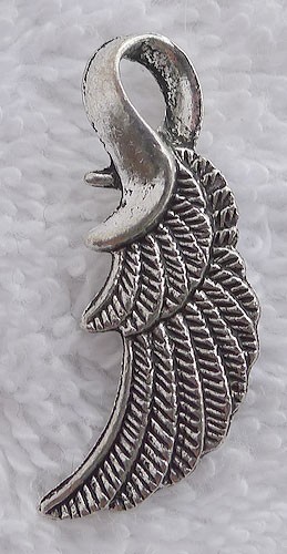 Double-Sided Bailed Angel Wing Pendant 