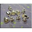 10 Silver Pewter Domed Bell Endcaps with 5.5mm Opening 