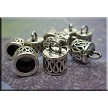Wholesale Silver Bali Style Endcaps with 7mm Opening Kumihimo-Tassel End Caps 