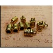 10 Gold Pewter Scroll Patterned Jewelry Endcaps 4.5mm Opening Braiding Caps 