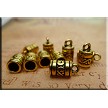 Wholesale Scroll-Patterned Jewelry Caps 4.5mm Opening Antique Gold Finish Bulk (10) 