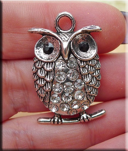 Crystal Owl Pendant 