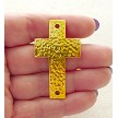 Golden Cross Bracelet Centerpieces, Cross Jewelry Connector 