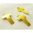 Golden Cross Bracelet Centerpieces, Cross Jewelry Connector 