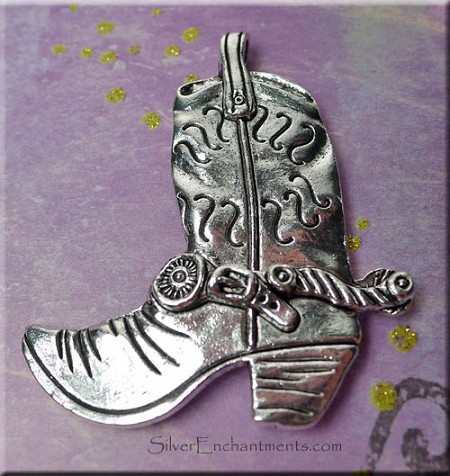 Large Cowboy Boot Pendant 