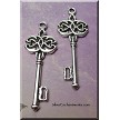Knot-Topped Key Pendant, 47x17mm 