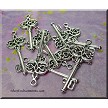 Knot-Topped Key Pendant, 47x17mm 