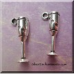 Chalice with Pentagrams Necklace, 3D Wine Cup with Stars Necklace 