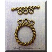 3-strand Toggle Clasp, Twist-Style 