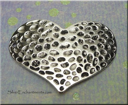 Curved Heart Bracelet Centerpiece Connector 