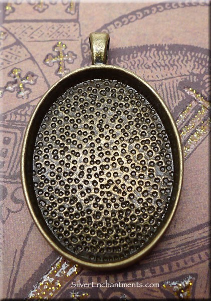 Oval Bailed Bezel Pendants (5) 