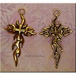Large Flaming Cross Pendant 