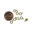 20 Gold Small Plain Bails with 3mm Opening 