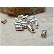 Silver Plated Cord Ends, 2.4mm Opening, Bulk (20) 
