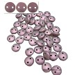 6mm CzechMates Metallic Pink Suede 2-Hole Lentil Beads 