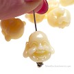6 Ivory Laughing Buddha Focal Pendant Beads 