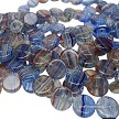8mm Midnight Light Hurricane Czech Glass Coin Beads 