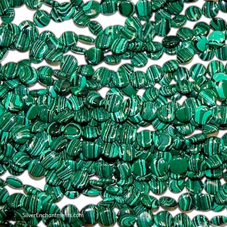 10mm Malachite Coin Beads 