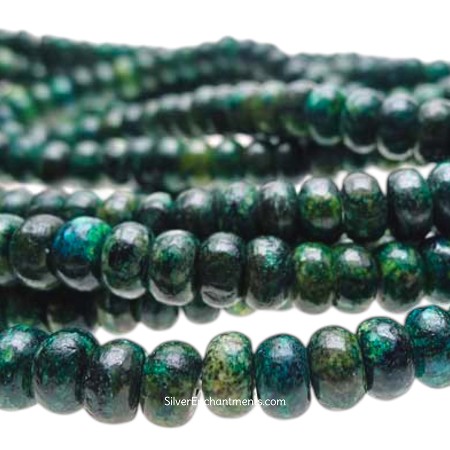 8mm Water Dragon Eye Jasper Rondelle Beads 
