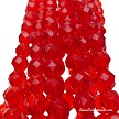 8mm Siam Ruby Fire Polished Czech Glass Beads 