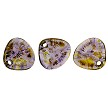 8x7mm Czech Glass Tanzanite Bronze Picasso Rose Petal Beads 