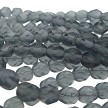 6mm Matte Montana Blue Fire Polished Czech Glass Beads 