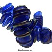 8mm Czech Glass Ultramarine Halo Rose Petal Beads 