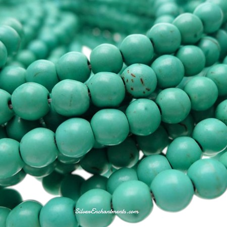 6mm Round Turquoise Magnesite Beads 
