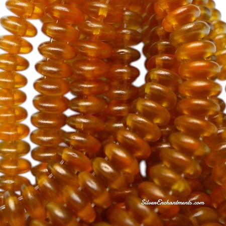 CzechMates Sandalwood Halo 2-Hole Lentil Beads 