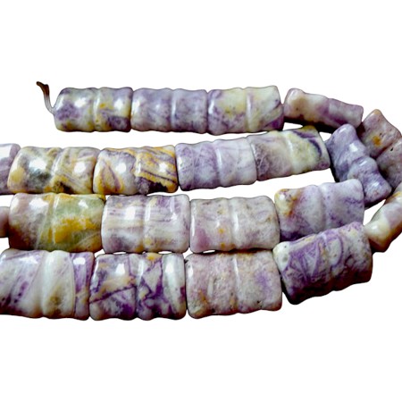 18x13mm Carved Flower Sugilite Jasper Beads 