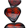 Tribal Carnelian Heart Focal Bead 28x30mm 