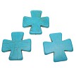 45mm Turquoise Large Cross Pendant Beads 