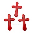 45x30mm Red Gemstone Cross Pendants 