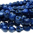 12mm Blue Gemstone Skull Beads 