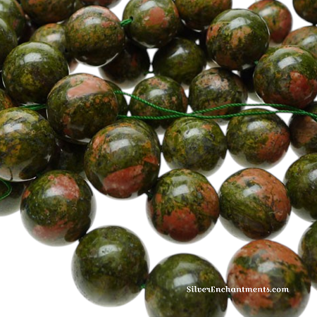 18mm Round Unakite Beads 