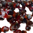 6mm Red Jasper Hurricane Fire Polished Czech Glass Beads 