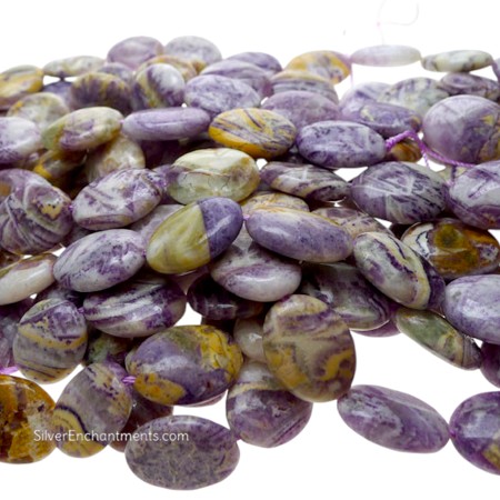 20x15mm Flower Jasper Oval Beads 