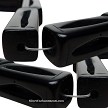 Large Carved Black Onyx Beads 