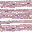 4mm Light Rose Crystal Cube Beads 