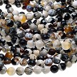 8mm Round Ivory Cream Fire Agate Beads 