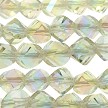 6mm Light Champagne AB Helix Crystal Beads 