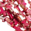 Pink Sea Sediment Jasper Cross Beads 