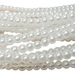 6mm Round White Glass Pearls 