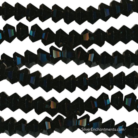 10mm Black Simplicity Half Bicone Crystal Beads 
