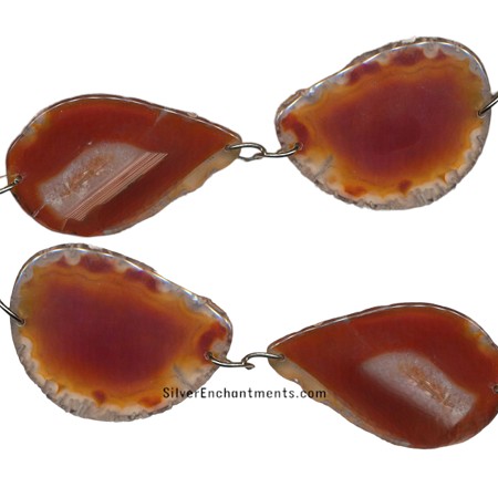 Freeform Carnelian Slab Beads 