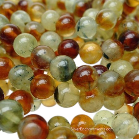 8mm Round Natural Grossular Garnet Beads 