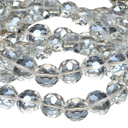 14mm Crystal Puff Coin Crystal Beads 